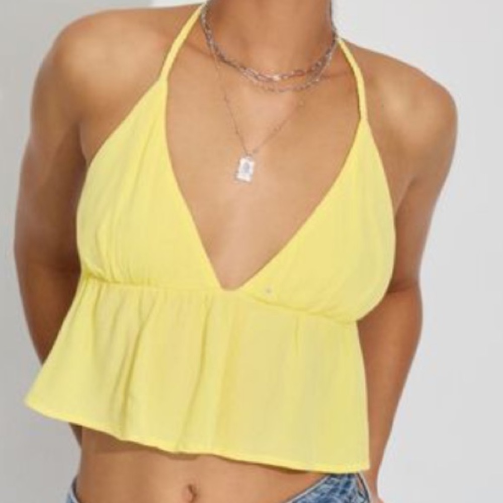 Garage Yellow Halter Top
